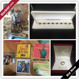 MaxSold Auction: This online auction features Pearl Onyx And 14K Yellow Gold Bead Bracelet, 14K Pearls And Gold Bead Bracelet, Two Pairs Of 925 Silver Earrings, Walt Disney Mouse Sterling Pendant, Sterling Silver Designer Pins, Group Of Sterling Silver Rings and much more!